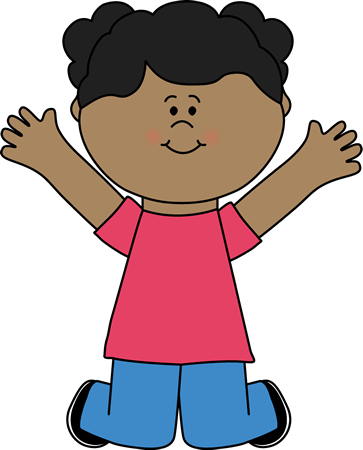 Girl jumping clipart