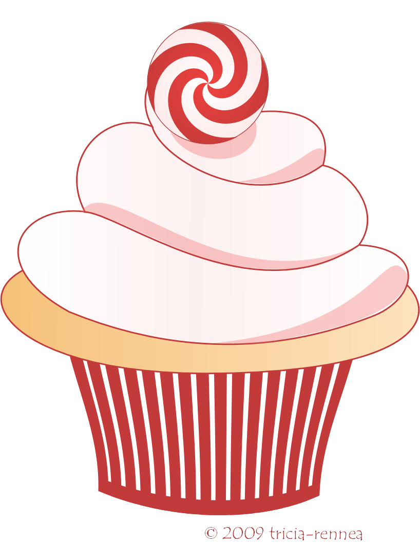 Cute birthday cupcake clipart