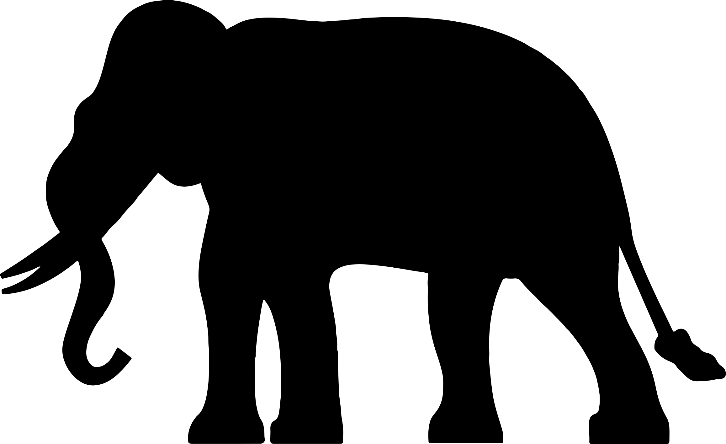 Elephant Silhouette Clipart