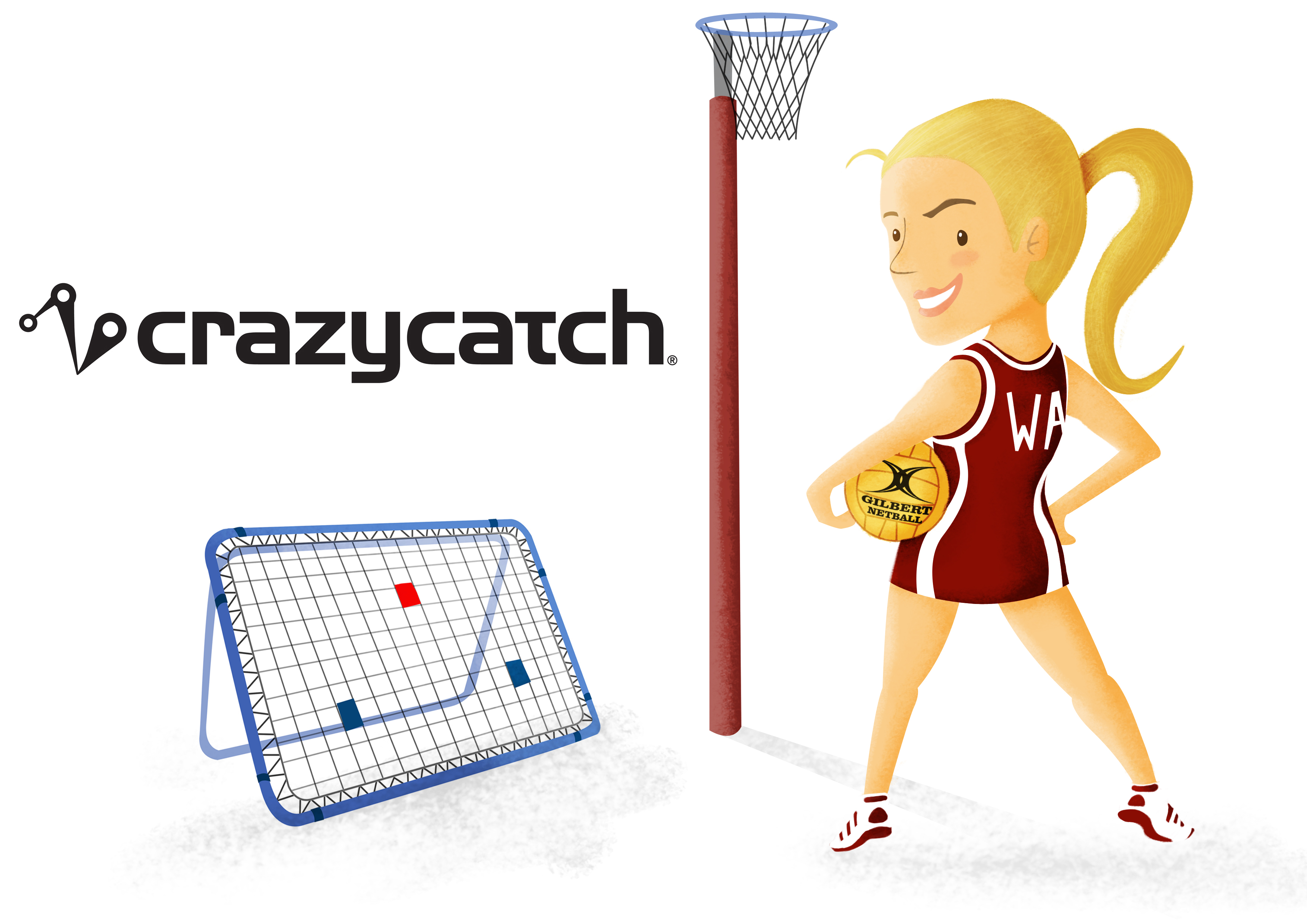 Netball Drills | Crazy Catch – The Ultimate Rebound Net suitable ...