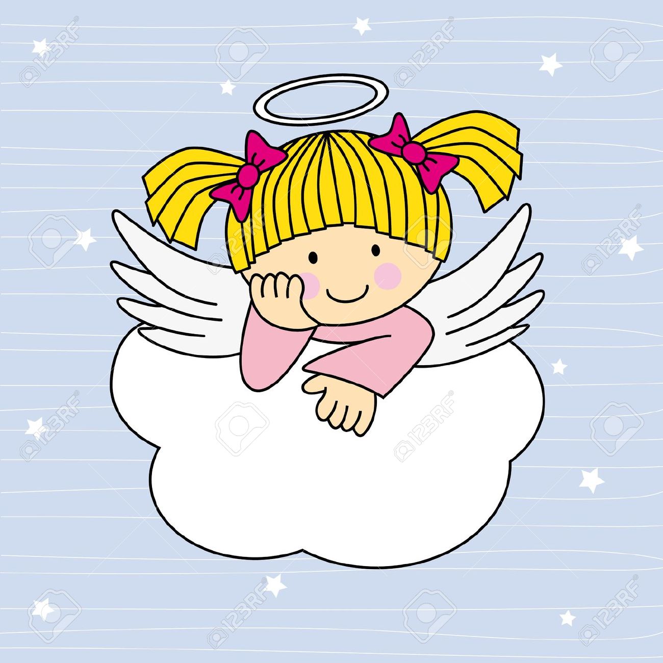 Baby boy angel wing clipart