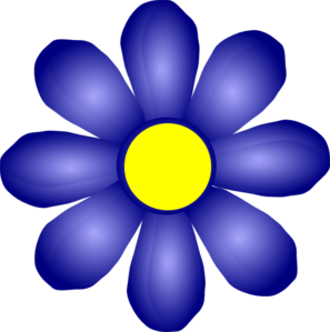 Blue Flower Clip Art - Tumundografico