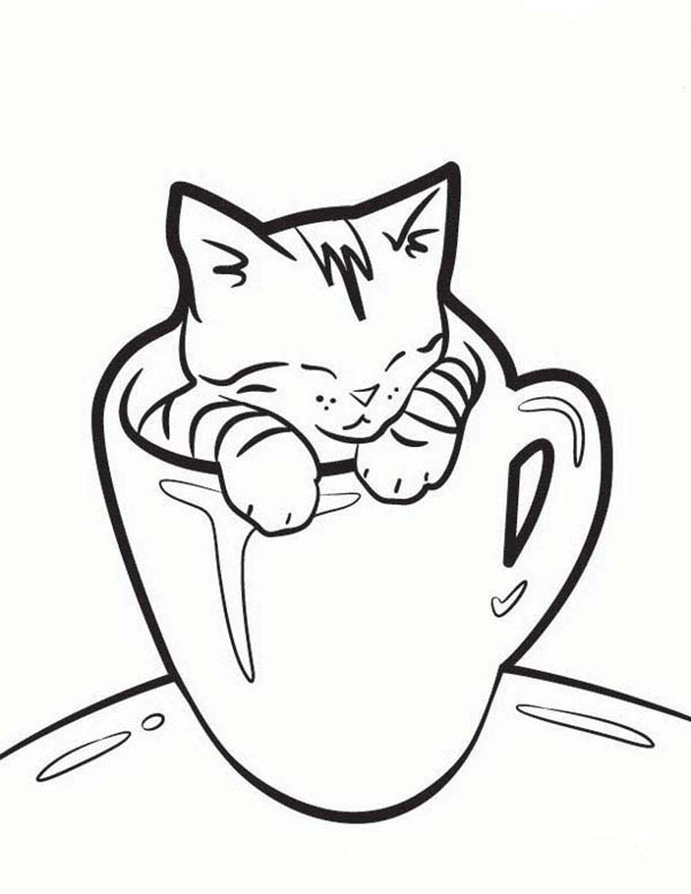 Cat Face Color Page | Coloring Online