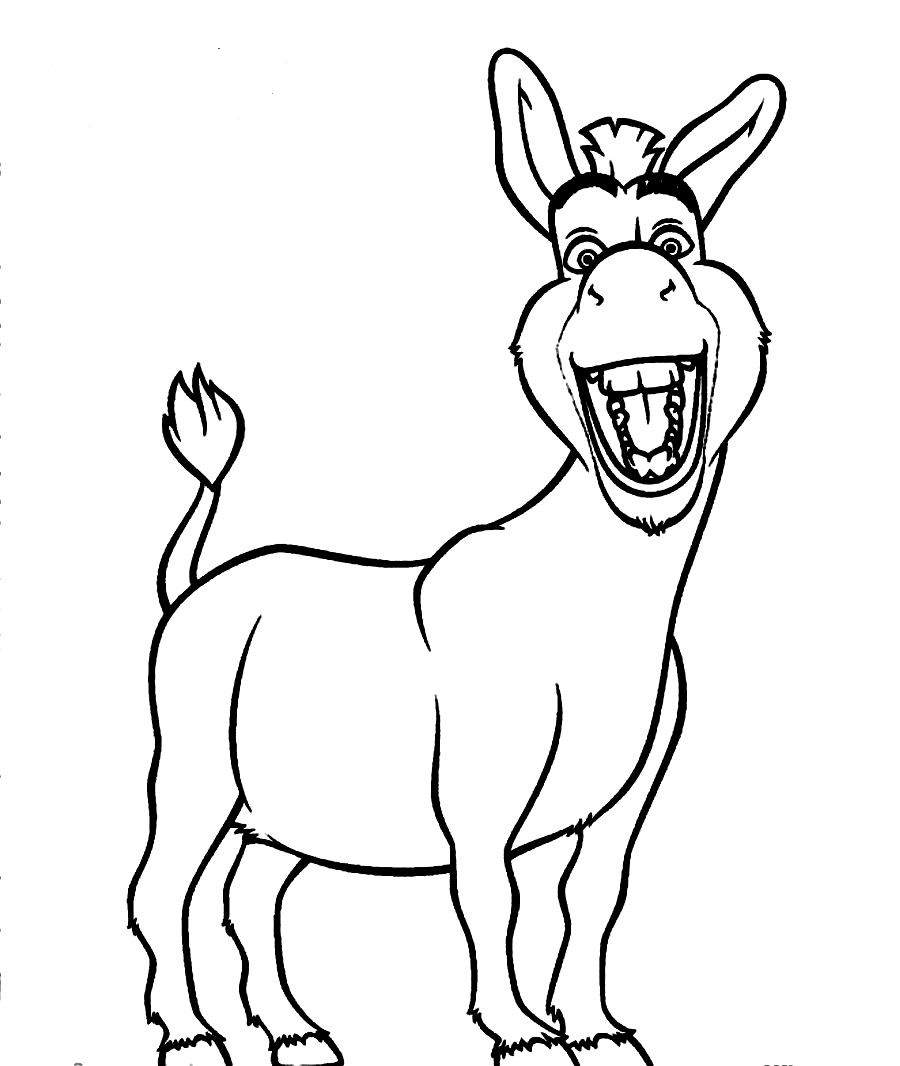 Donkey Coloring Pages - Drawing inspiration