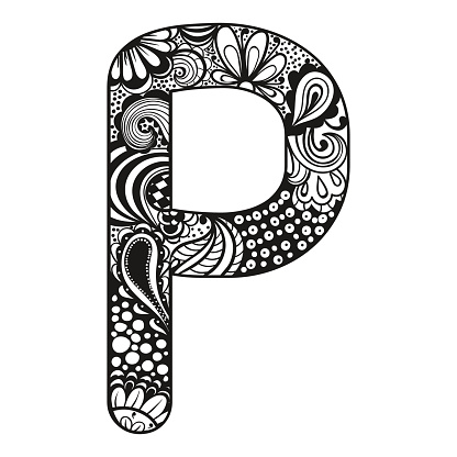 Drawing Of The Letter P Tattoo Designs Clip Art, Vector Images ...