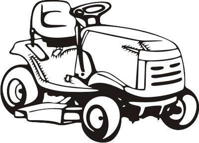 John deere lawn mower clipart