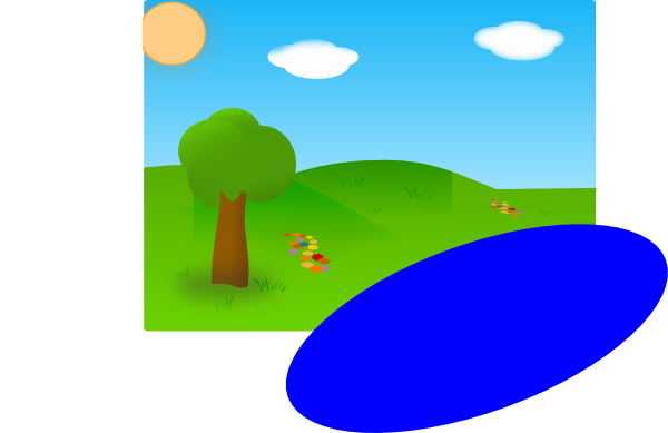 Sunny Day, With Lake (just Needed To Add A Lake To The Previous ...