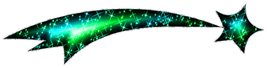 Green Blue Shooting Star Glitter Graphic Comment