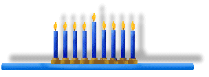 Chanukah Clip Art - Free Chanukah Clip Art - Menorah With Blue Candles