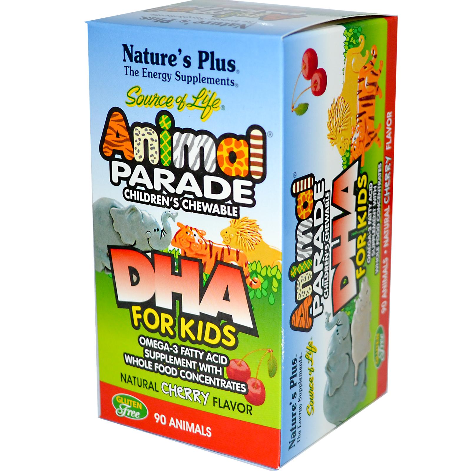 Nature's Plus, Source of Life, DHA for Kids, Animal Parade ...