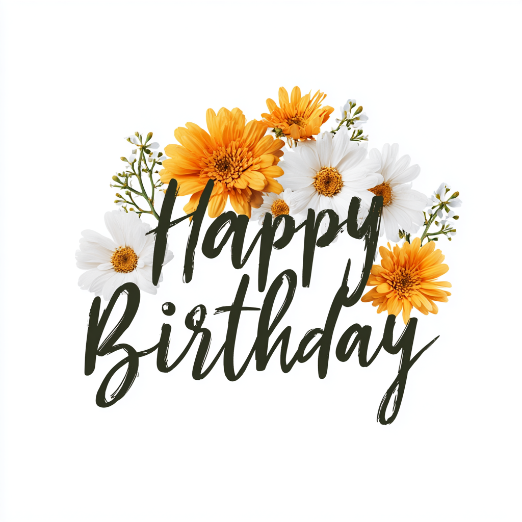Floral Birthday Message