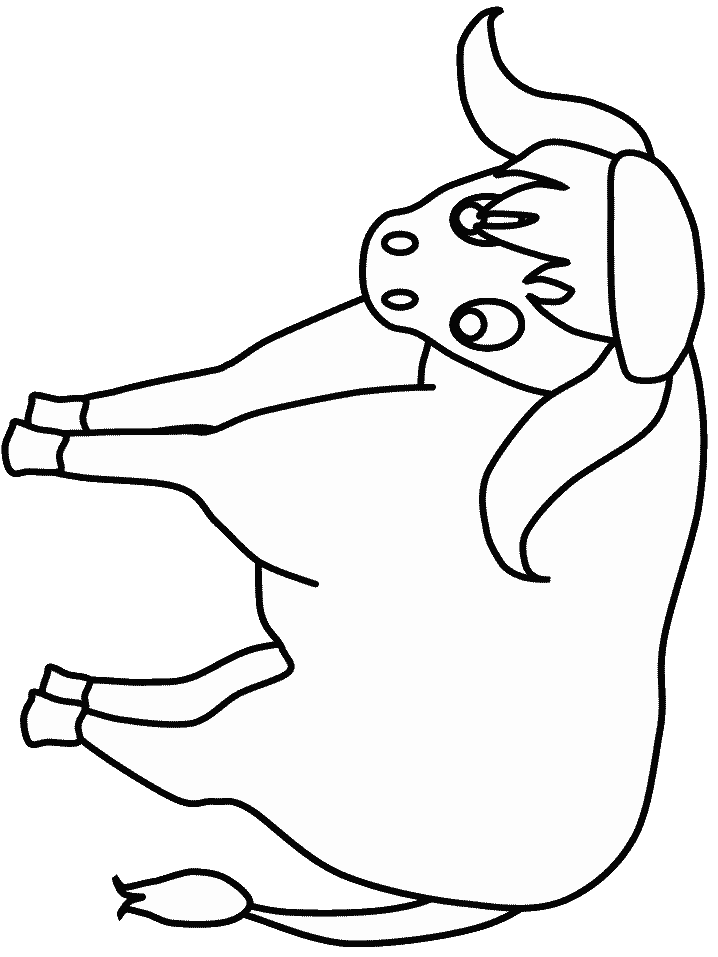Yak outline clipart