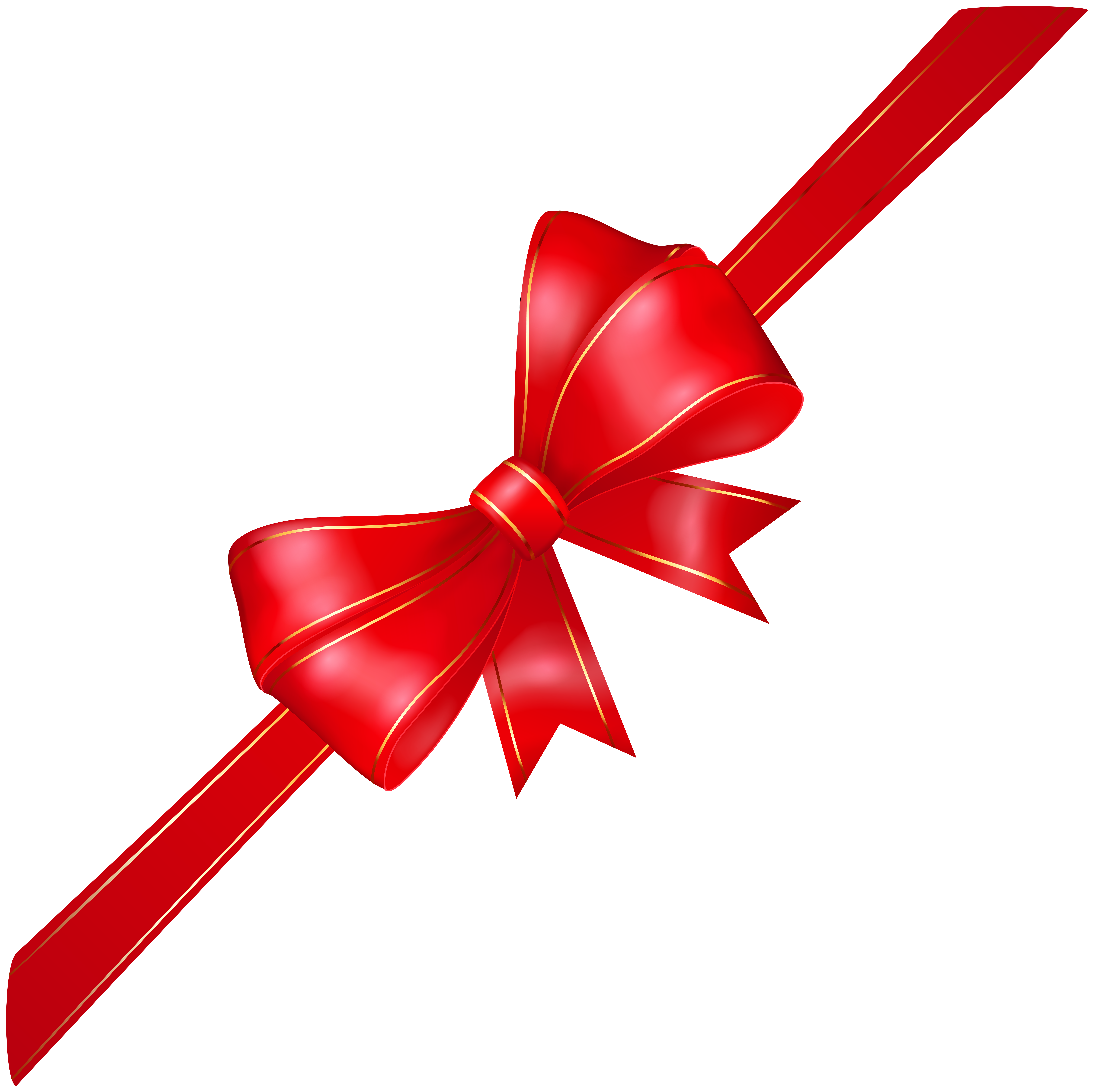 Red Corner Bow Transparent PNG Image