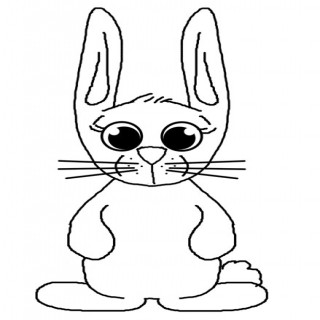 Tag For Easter bunny rabbit outline - Litle Pups