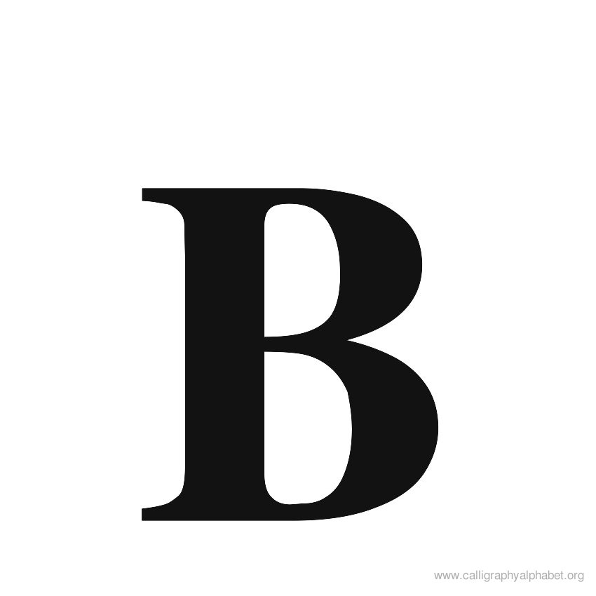 Calligraphy Alphabet B | Alphabet B Calligraphy Sample Styles ...