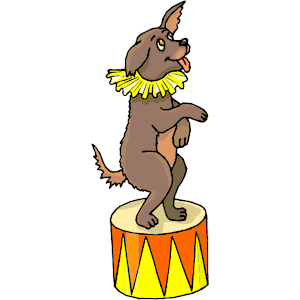Circus dog clipart