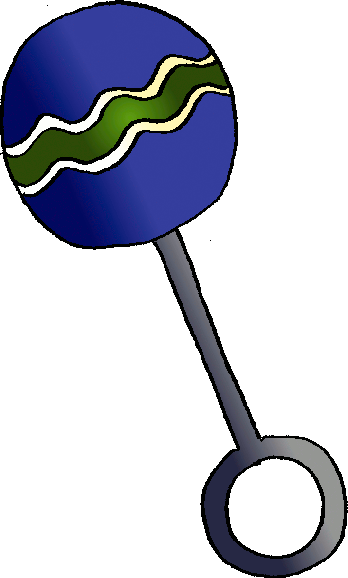 Blue Baby Rattle Clipart