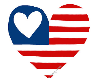 American flag clipart straight