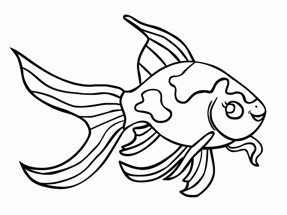 Goldfish Coloring Page - AZ Coloring Pages