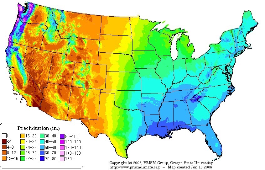 Planting Zones Maps for Termperature & Precipitation In the US