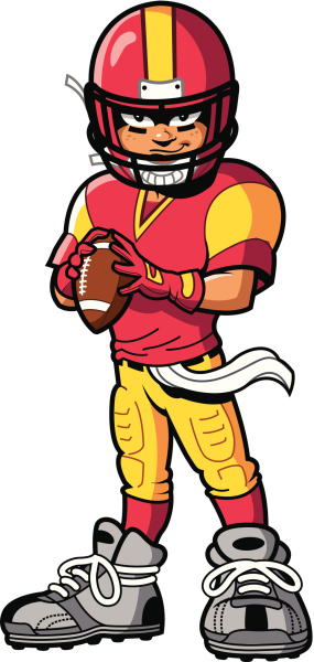 American Football Player Clip Art, Vector Images & Illustrations ...