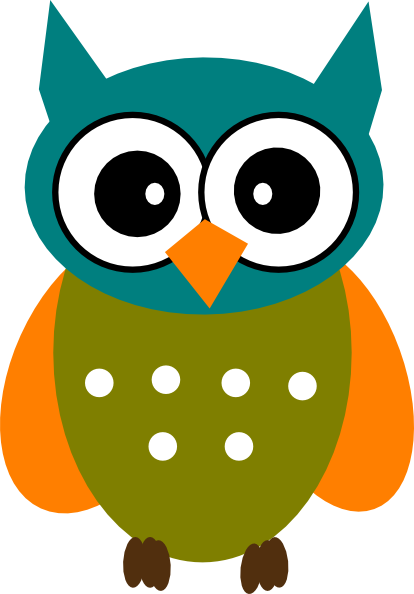 Green Wise Owl Clipart