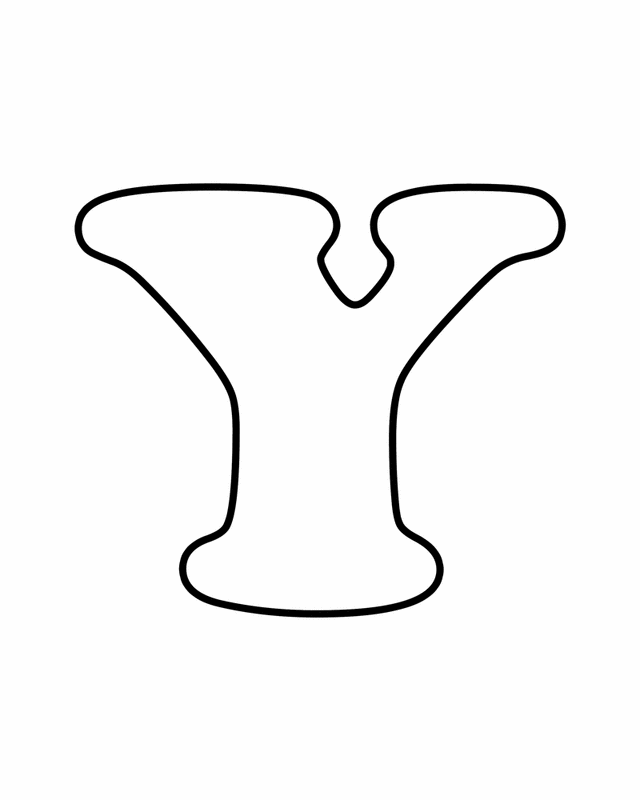 Letter y clipart black and white