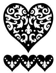 FolkArt Â® Painting Stencils - Large - Filigree Heart | Plaid ...