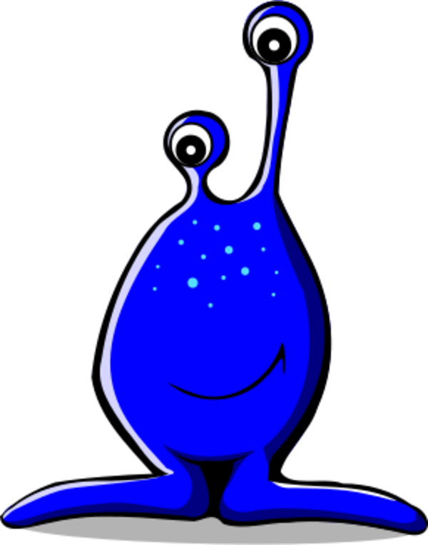 comic alien - vector Clip Art