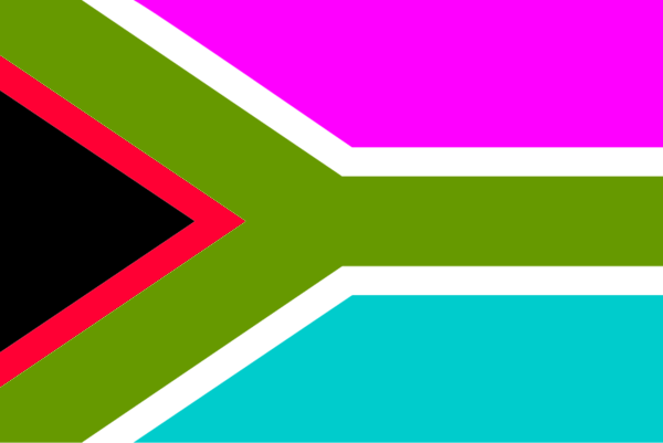 south africa flag - vector Clip Art