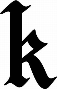 Font BOE Lowercase k :: Bird Old English Lowercase :: ALPHABETS ...