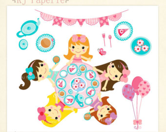 Clipart tea party ladies
