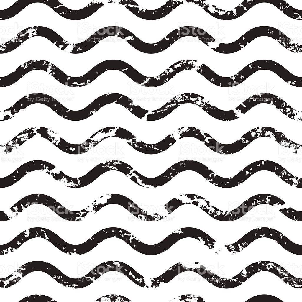 Vector Wavy Line Grunge Seamless Pattern Abstract Old Texture ...