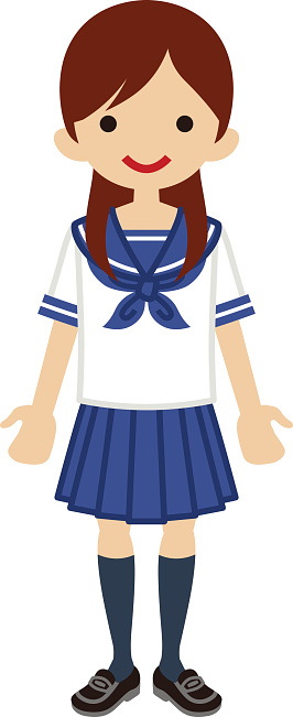 High school student uniform clipart