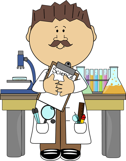 Scientist Black And White Border Clipart
