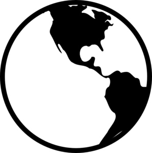 Simple Black And White Earth Clip Art - vector clip ...