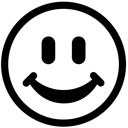 Happy face clip art black and white