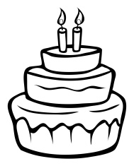 Birthday Cake Outline stock photos - FreeImages.com