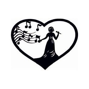 Metal Art 00114 Singer Music Notes Heart [00114] - $92.95 : TWF Metal Art!, Your Premier Source For Custom Metal Art