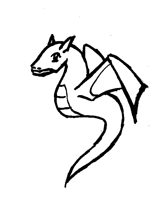 Simple Dragon Outline