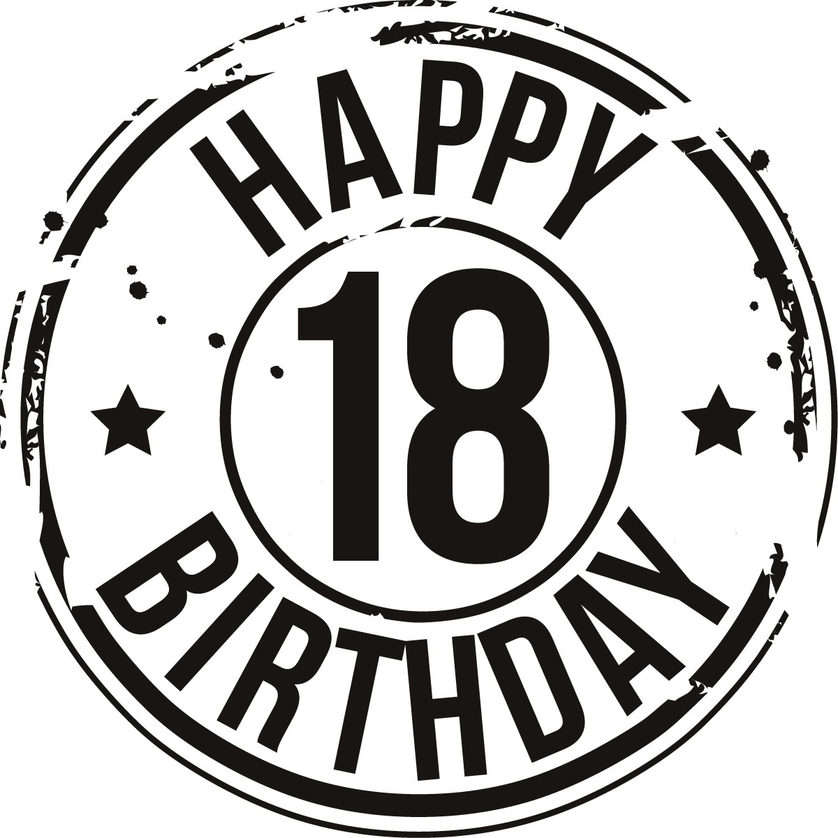Happy 18th birthday clipart