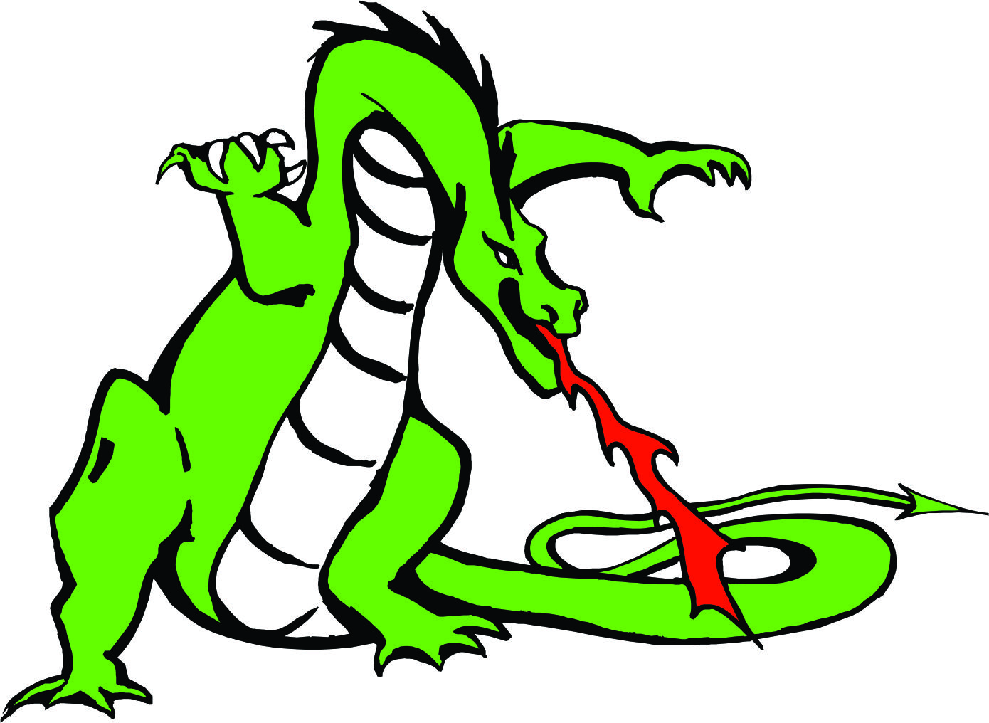 Fierce dragon clipart