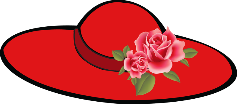 Ladies Red Hats Cartoon Clipart