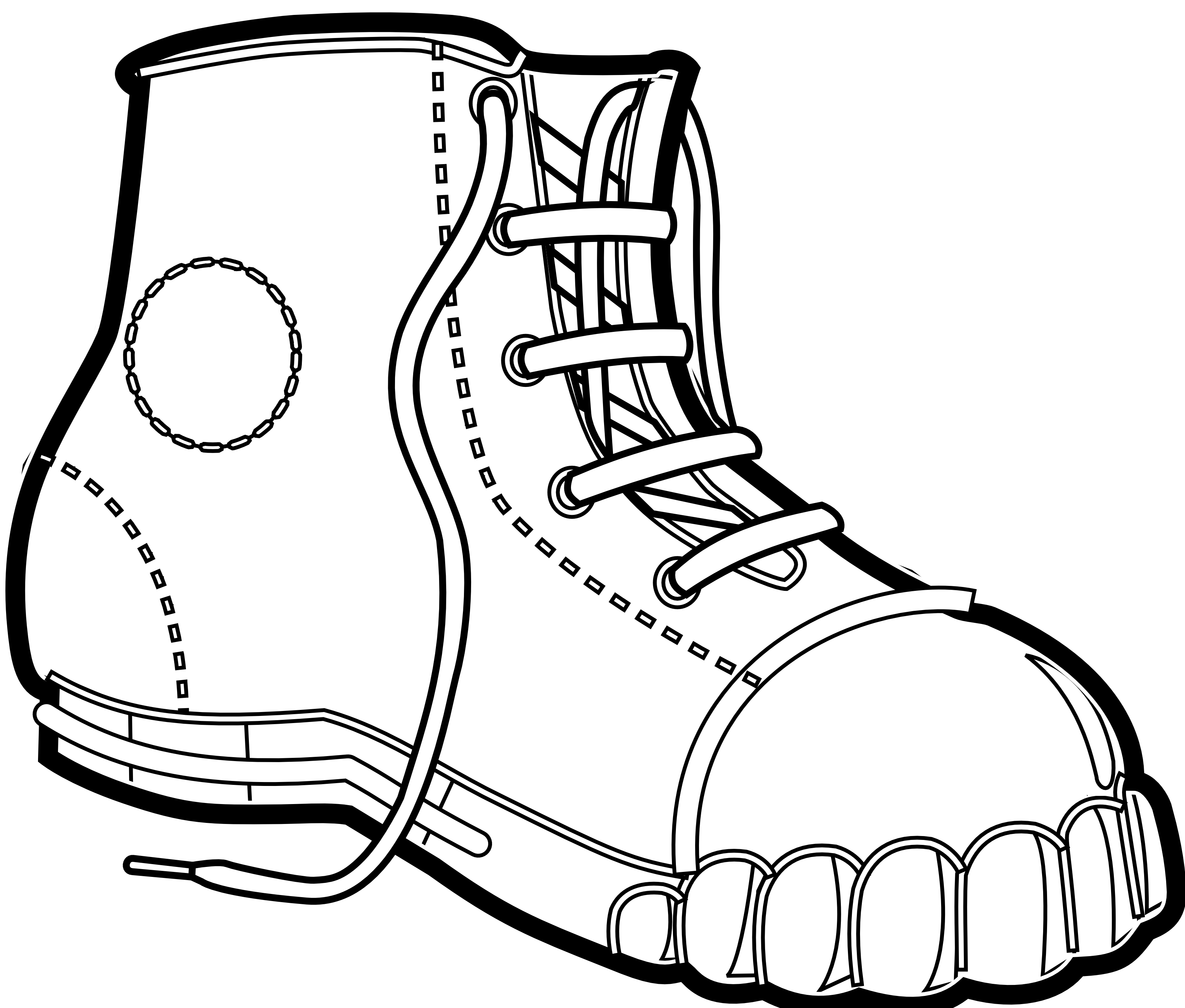 Boots clipart black and white