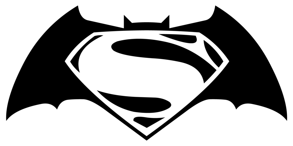 Superman And Batman Logo Black And White