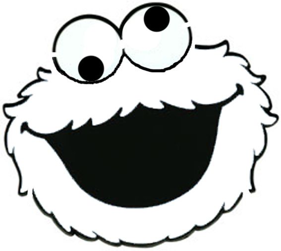 Cookie monster face template | Sesame Street Birthday Party ...