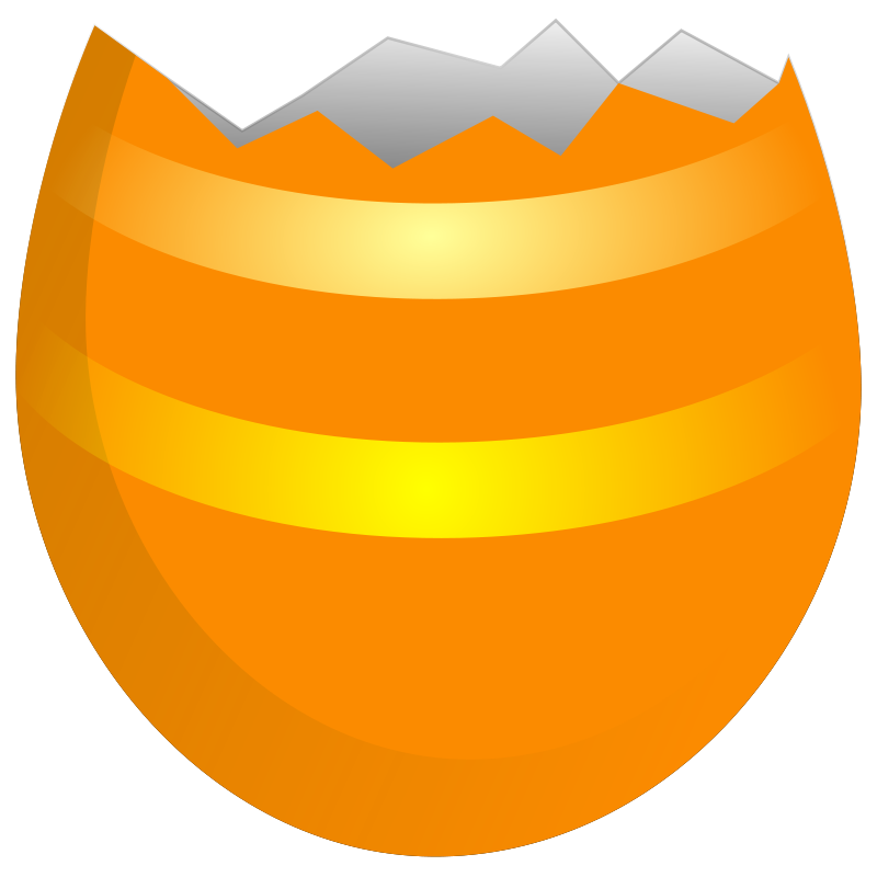 Clipart - Cracked Easter egg