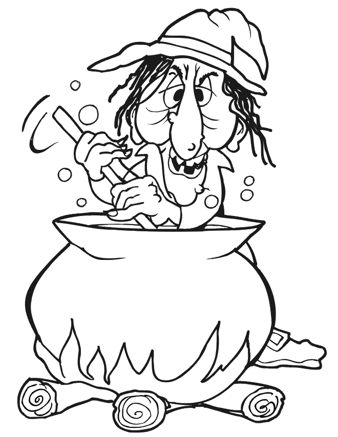 Witch Coloring Pages | Free Printables for Kids