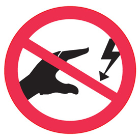 International Symbols Labels - Do Not Touch Electrical Hazard from ...