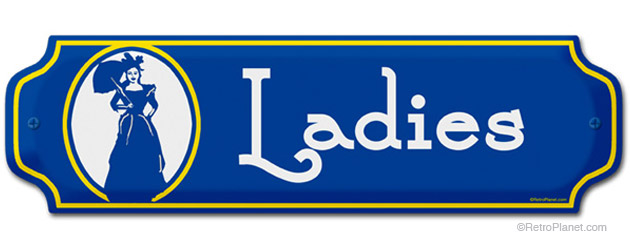 Ladies Vintage Restroom Tin Sign: Home & Business Decor with ...